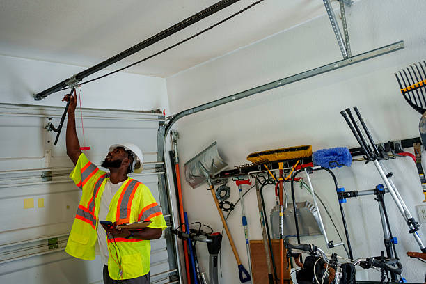 Professional Garage Door Panel Replacement technician working in Lawnside, NJ